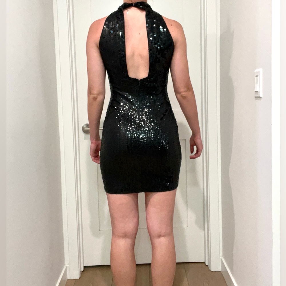 Black Sequin Dress